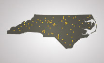 Map of North Carolina New Schools